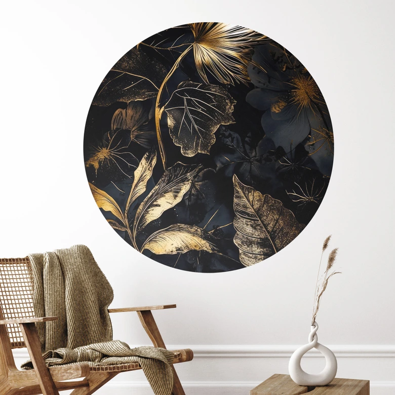 Wandtattoo Pflanzen in der Nacht - Jaszke - Rund 