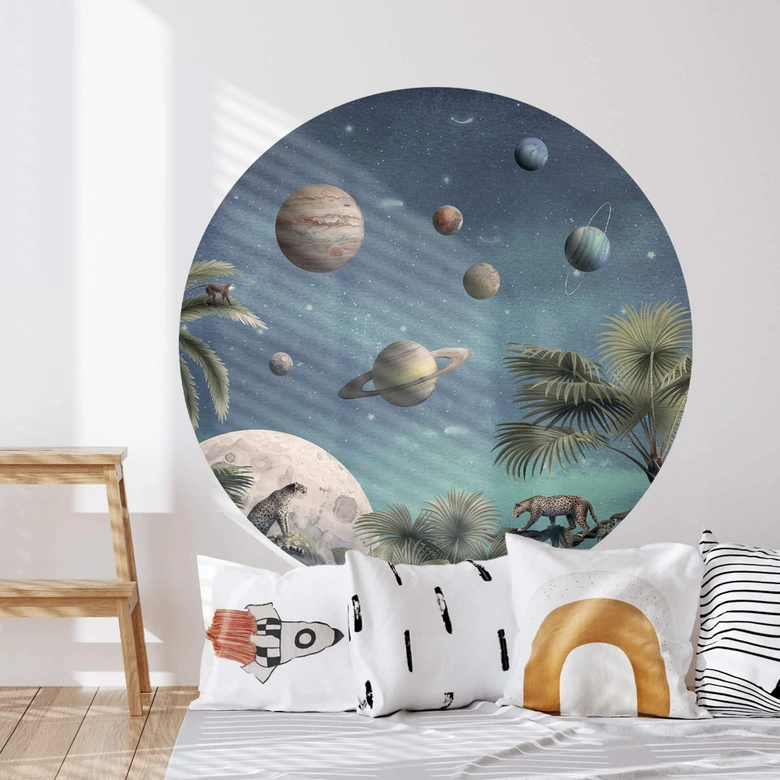 Sticker Mural Kikki Belle - Tropical Fantasy In Space 