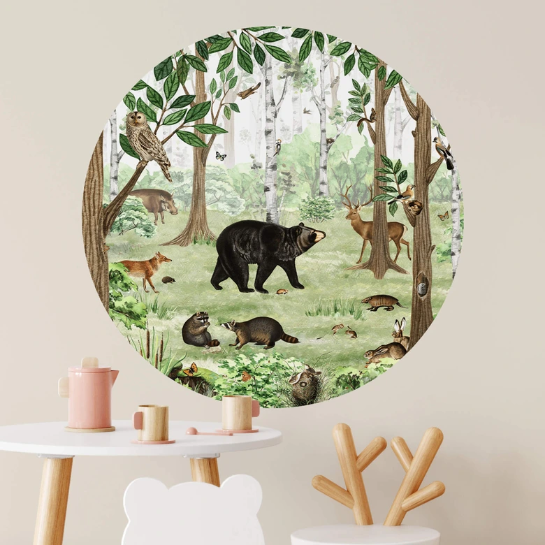 Wandtattoo Kikki Belle - Wald Suchbild - Rund 