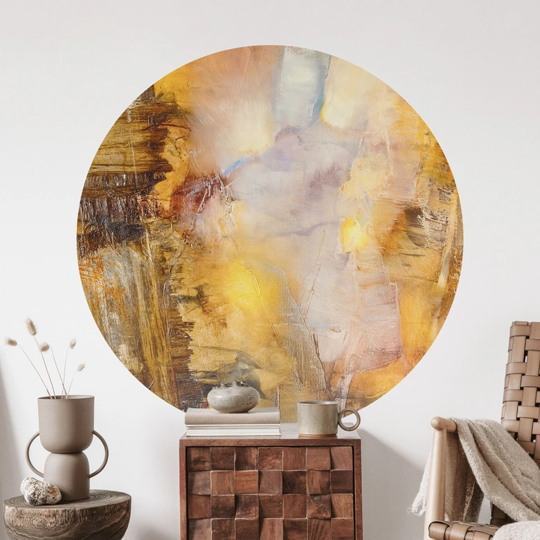 Wall sticker amber light and shadow - Schmucker - Round 