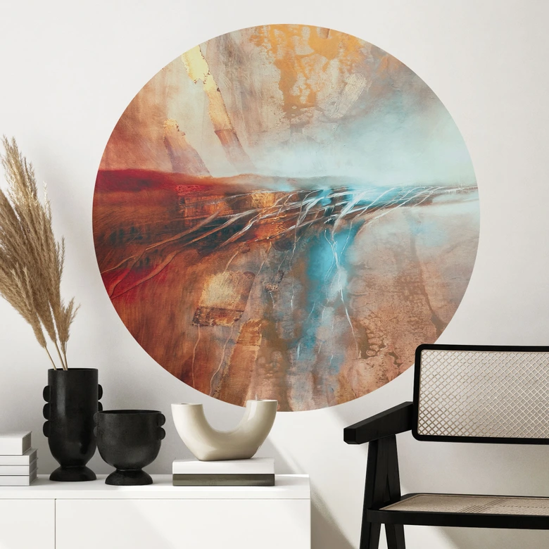 Sticker mural Horizon lumineux sur l'eau - Schmucker - Rond 