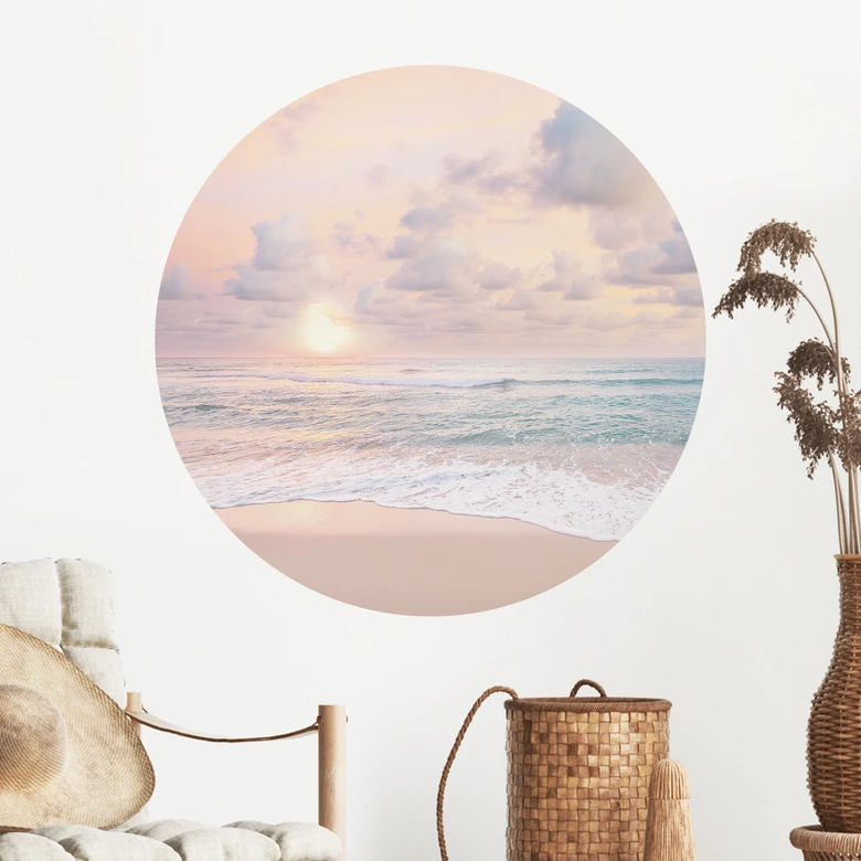 Naklejka na ścianę zachód słońca nad plażą i morzem - Sisi & Seb - Round 