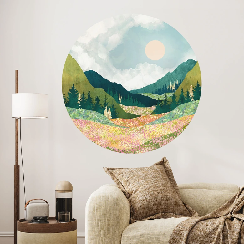 Adesivo murale Prato colorato in primavera - SpaceFrog Designs 