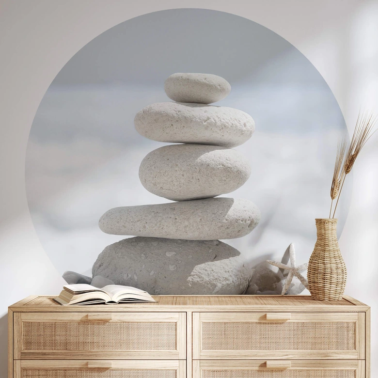 Wandtattoo Steine am Meer - Rund 