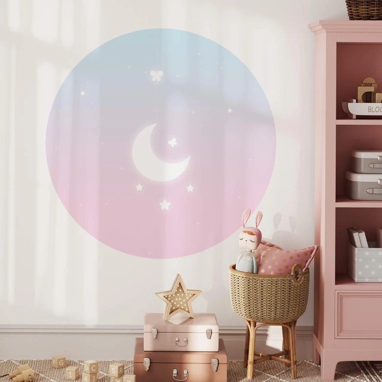 Wall sticker Thai - Moonlight magic in the starry sky - Round 