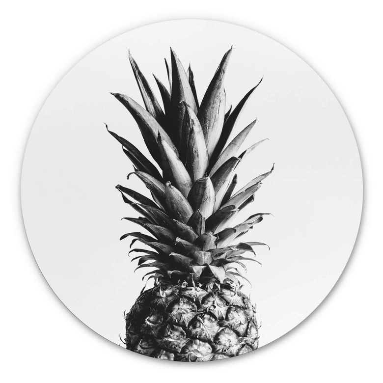 Alu-Dibond 1X Studio - Ananas - Rund 