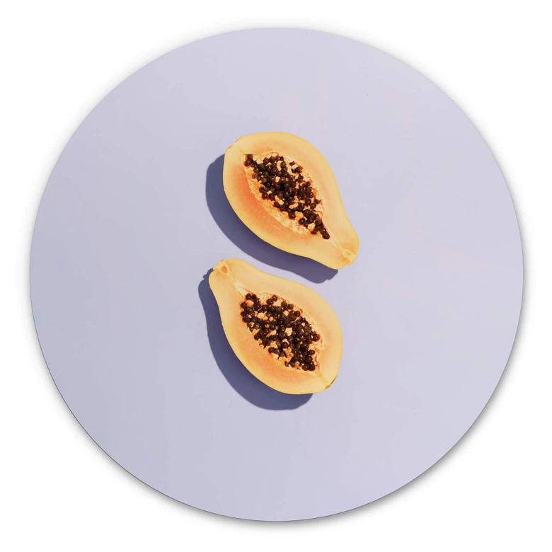 Alu-Dibond 1X Studio - Papaya - Rund 