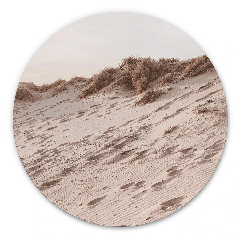 Alu-Dibond 1X Studio - Sandstrand - Rund 