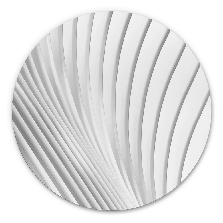 Alu-Dibond Budny - Harmonische Linien - Rund 
