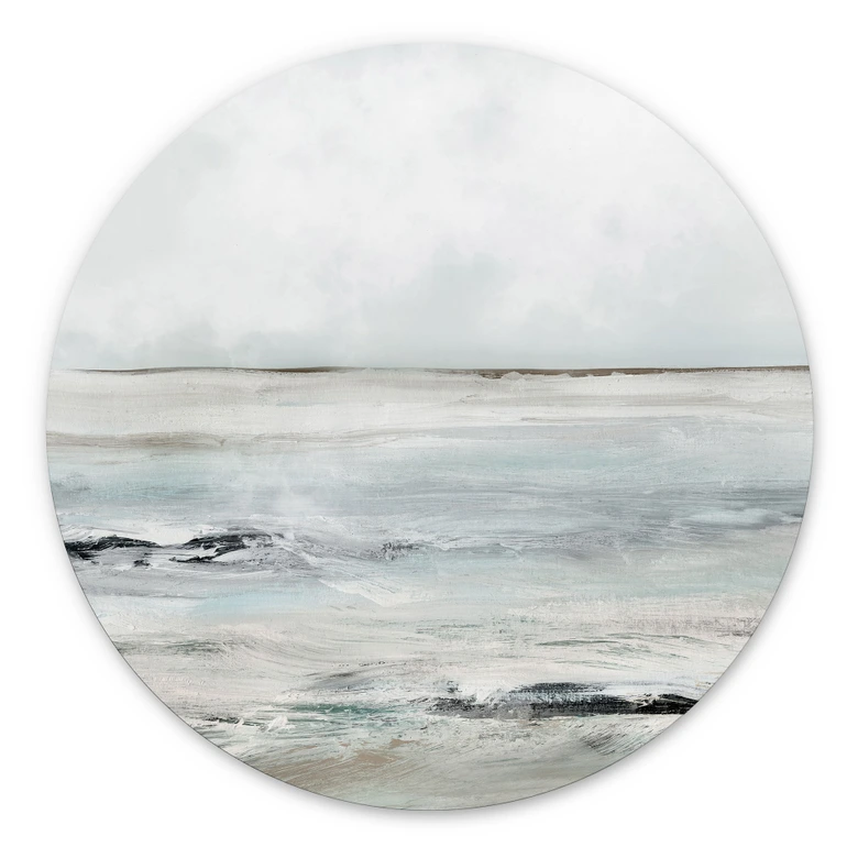 Wandbild Wellen am Sandy Bay - Hobday - Alu-Dibond - Rund 