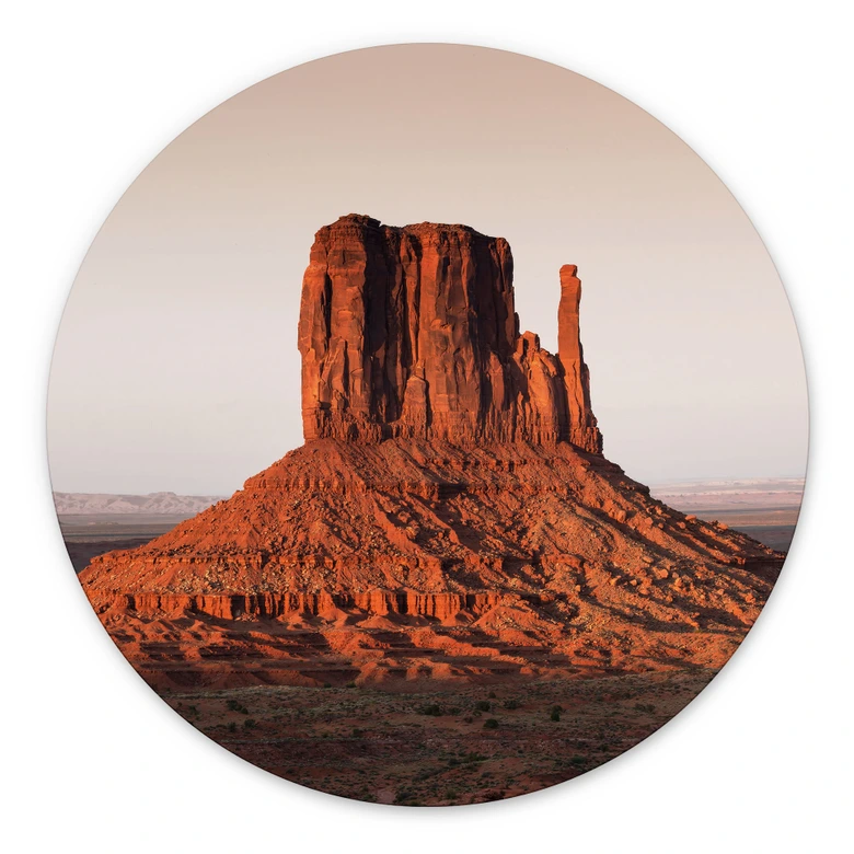 Wall Art Rock Formation in Monument Valley - Hugonnard - Alu-Dibond Round 