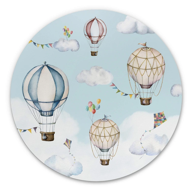 Alu-Dibond Oliver Robins - Ballon Bonanza - Rund 