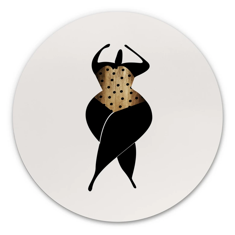 Alu-Dibond Kubistika - Tanz in der Sonne - Rund 