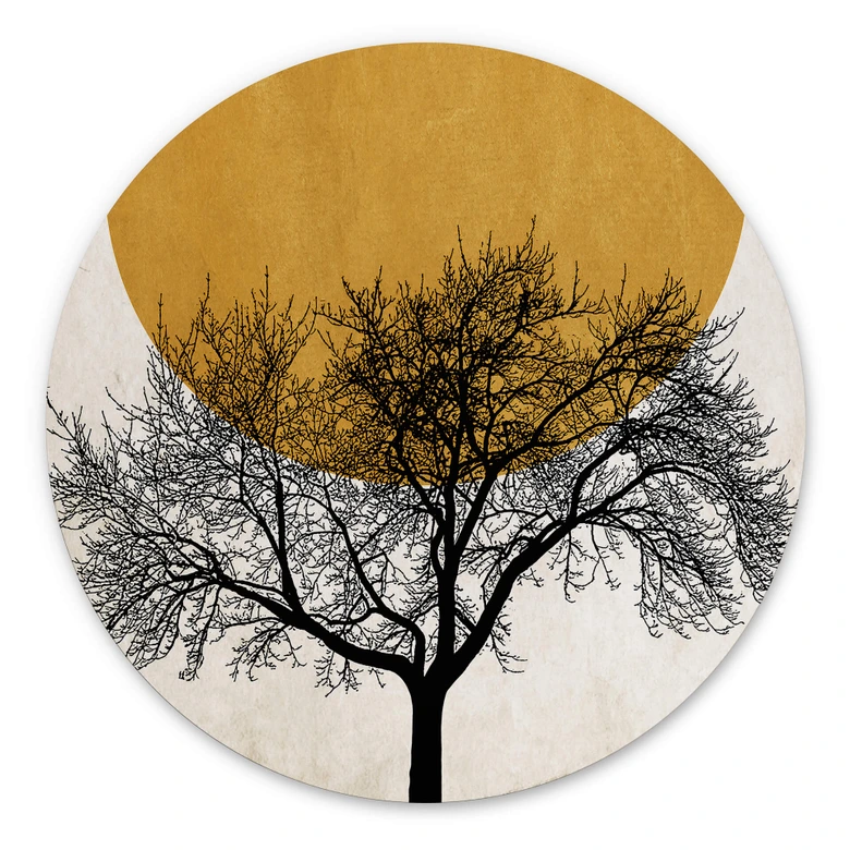 Alu-Dibond rond - Kubistika - Winterochtend 