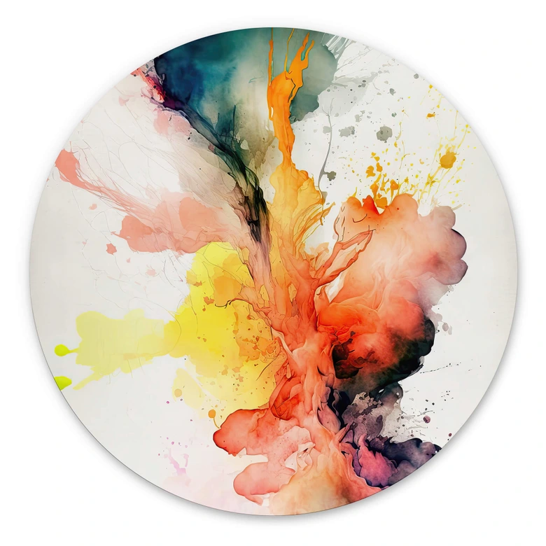 Wandcirkel Mauro - Kleurenexplosie 