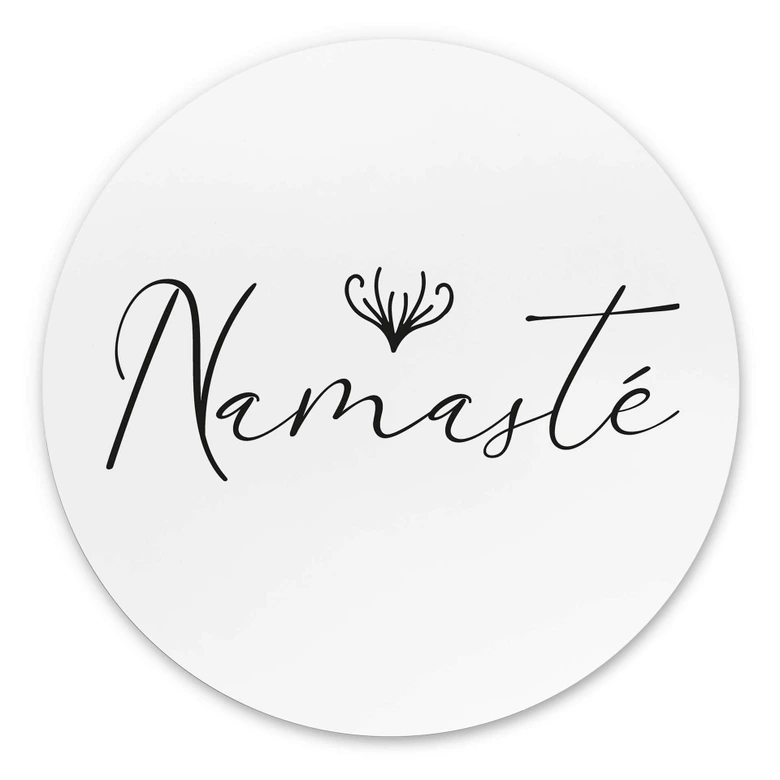 Wandbild Namasté - Alu-Dibond Rund 