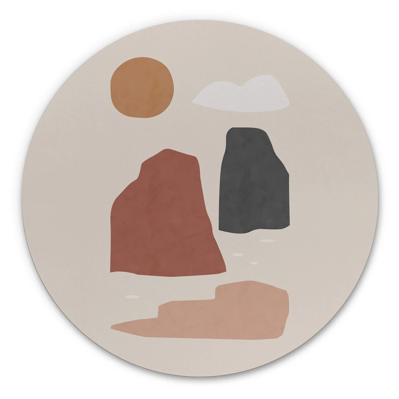 Alu-Dibond Orara Studio - Landschaft bei Tag - Rund 
