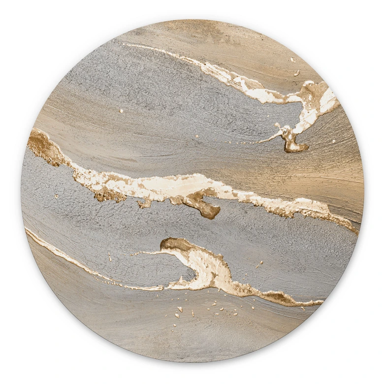 Dibond Wanddecoratie Goudkleurig zand - Purina-Purite 