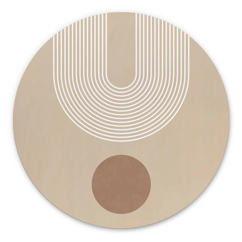 Wandbild Abstrakte Geometrie in Balance - Ristova - Alu-Dibond Rund 