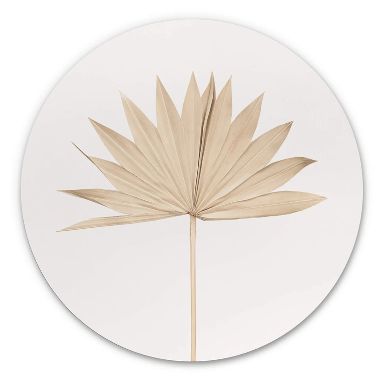 Tableau sur alu-Dibond Sisi & Seb - Feuille dorée - Rond 