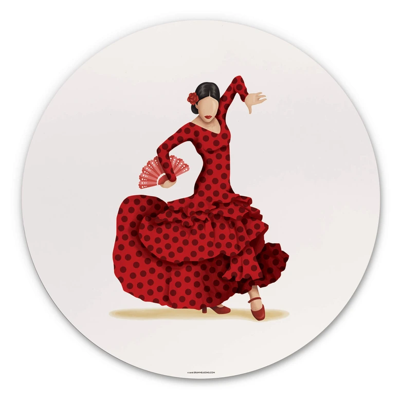 Alu-Dibond Tohmé - Flamenco - Rund 