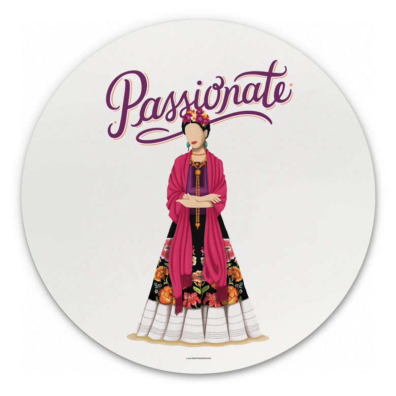 Alu-Dibond Tohmé - Frida Kahlo - Rund 
