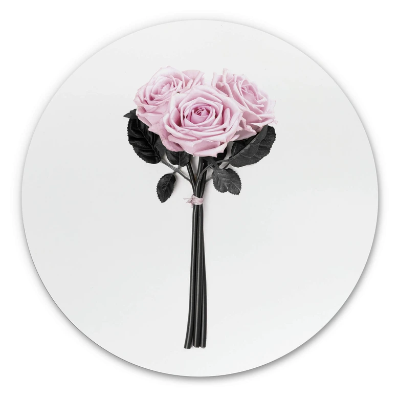 Alu-Dibond Kubistika - Wildrosen - Rund 