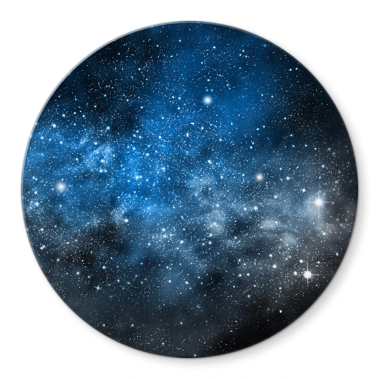 Glasbild Ruhiger Weltraum - Rund 