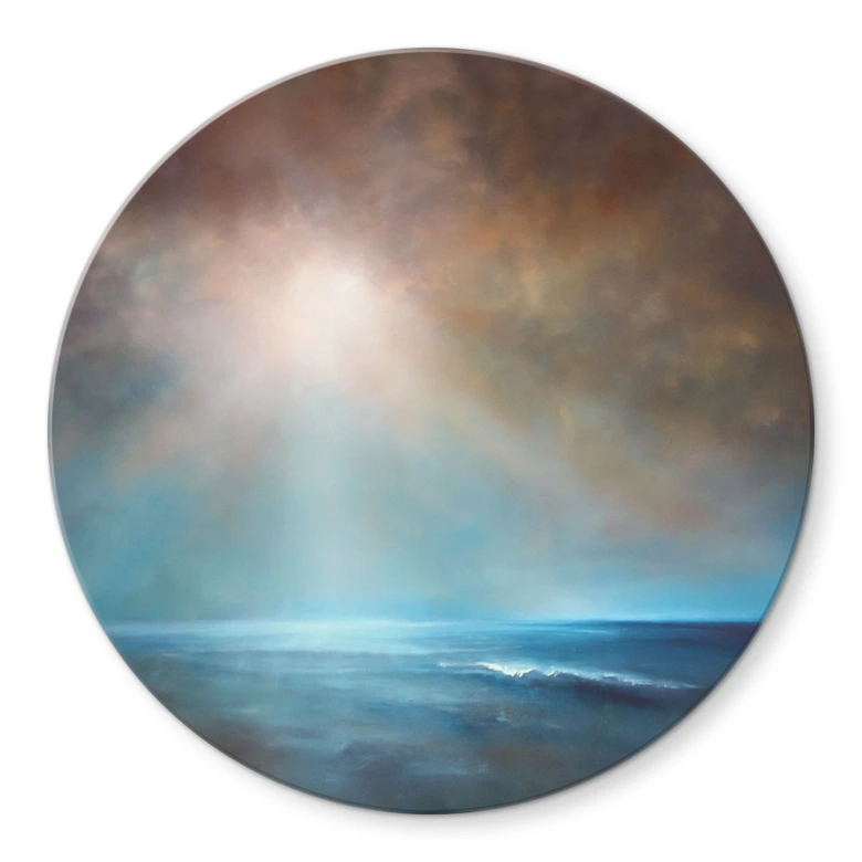 Glasbild Kraft und Stille - Schmucker - Rund 