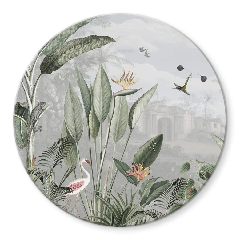 Glasbild Sir Edward - Botanik - Rund 