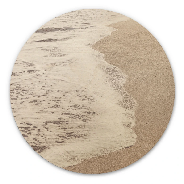 Tableau sur bois rond Bruit de la mer - 1X Studio 