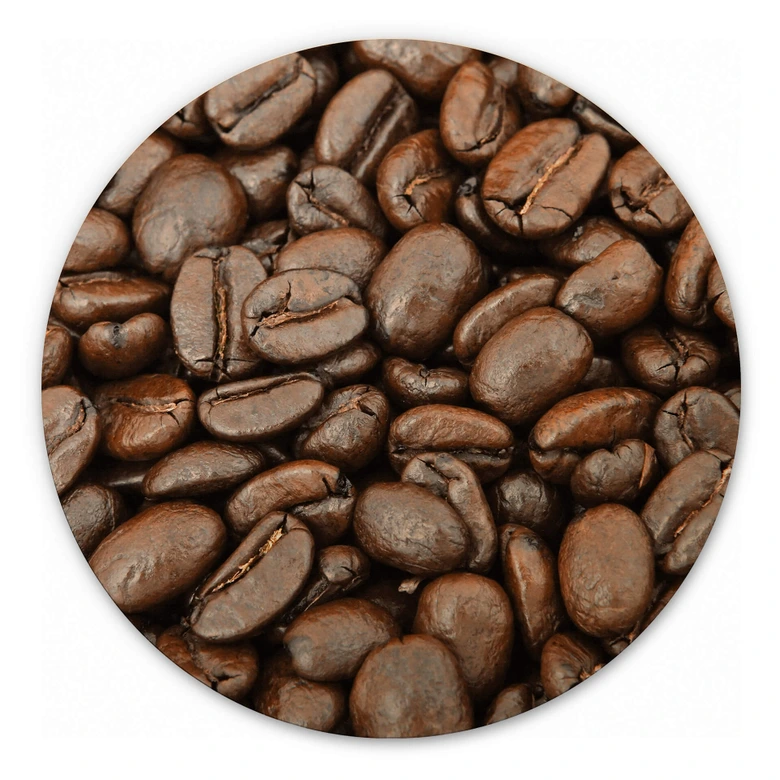 Holzbild Aroma Kaffeebohnen - Rund 