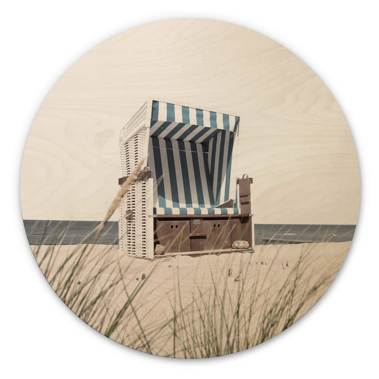 Wandcirkel Hout Eilandgeluk 