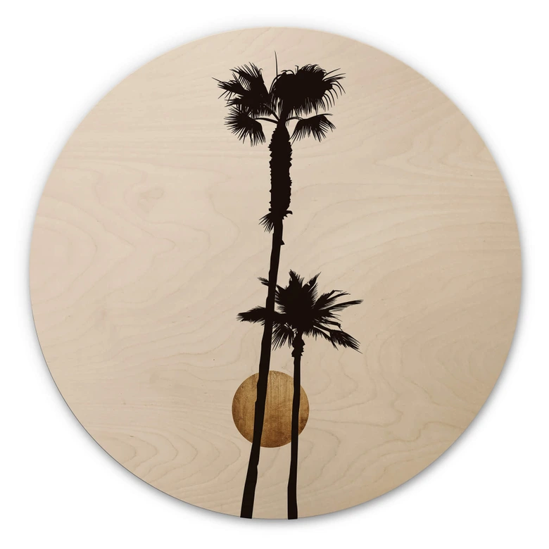 Obraz drewniany Kubistika - Paradiso - Okrągły 