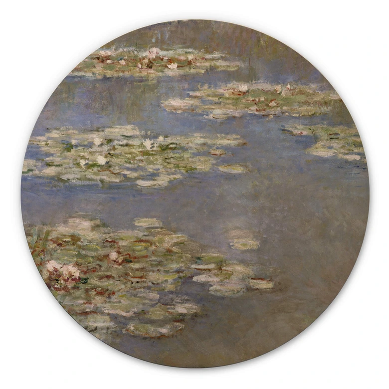 Holzbild Monet - Seerosen 1905 - Rund 