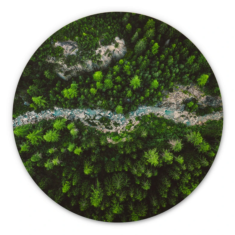 Holzbild Murko - Mutter Natur - Rund 