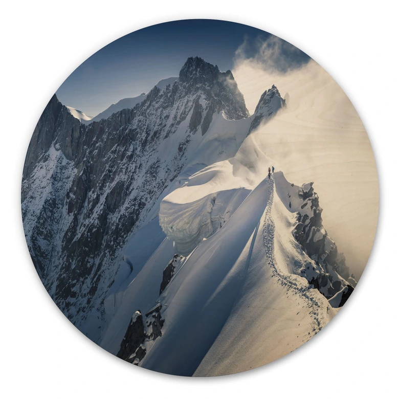 Holzbild Gipfel des Mont Blanc - Nienartowicz - Rund 