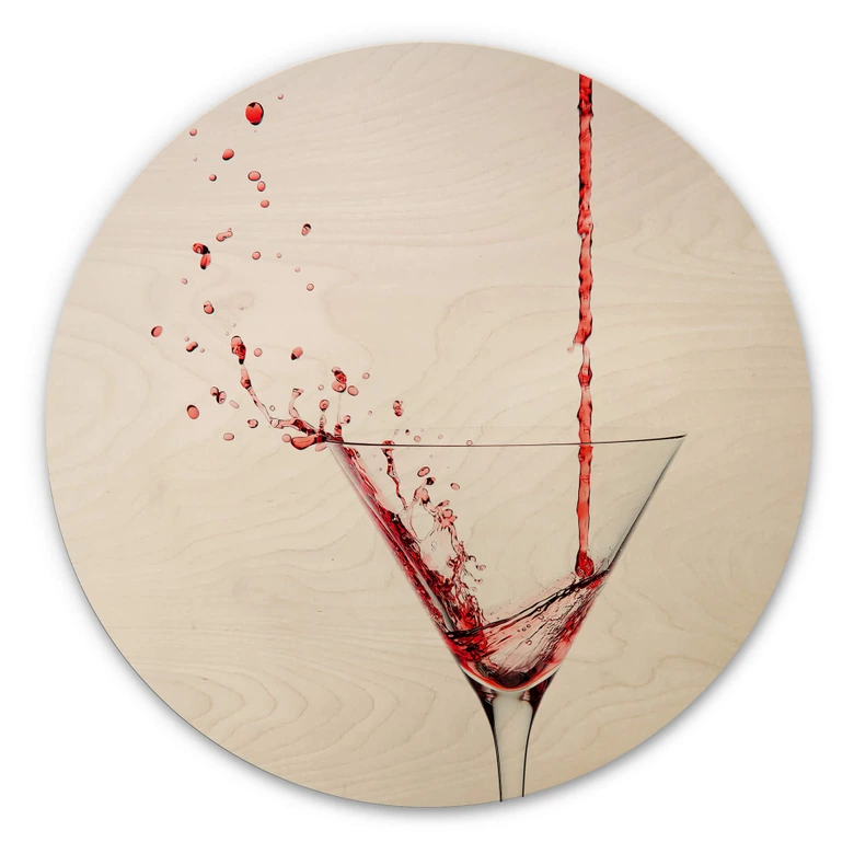 Cuadro de madera Pabst - Cocktail - Redondo 