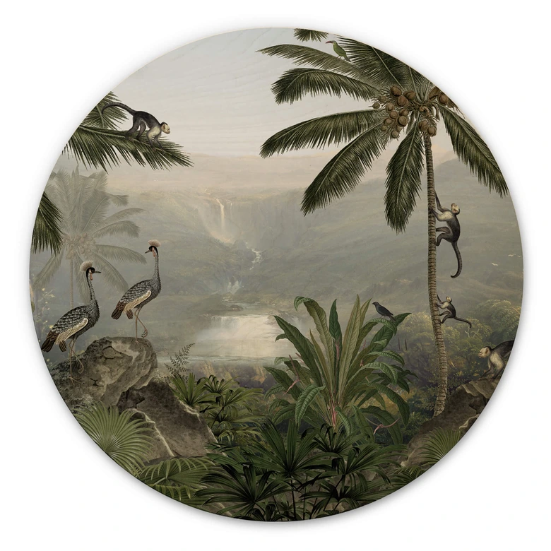 Tableau sur bois rond Sir Edward - Réserve des singes 