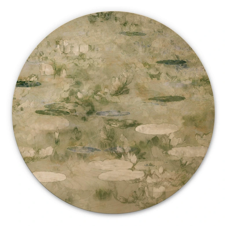 Holzbild Talen - Der Seerosenteich - Rund 