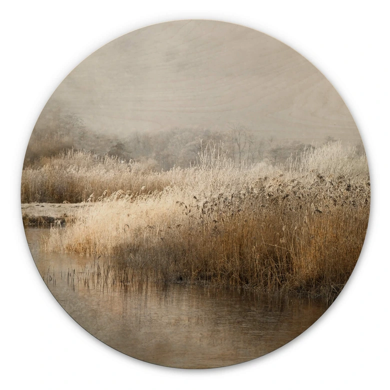 Holzbild Talen - Wintermorgen - Rund 