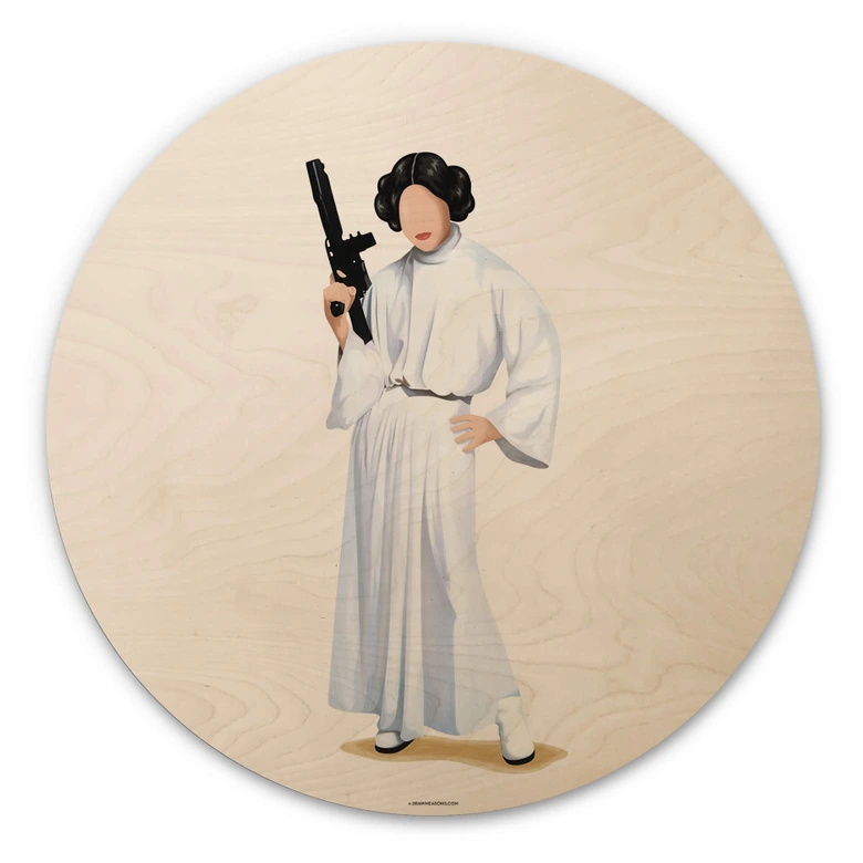 Wandcirkel Hout Tohmé - Leia 