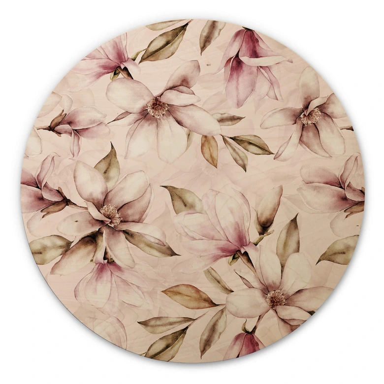 Billede af træ UN Designs - Soft Magnolia - Round 