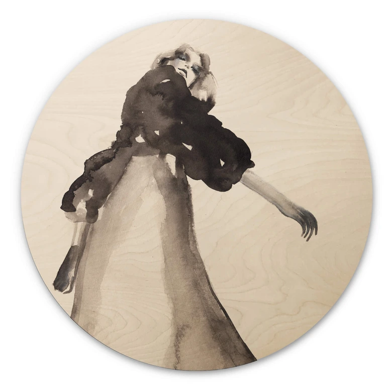 Tableau sur bois rond Verbaan - Right where you are 