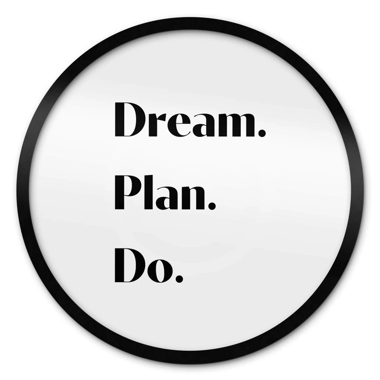 Ronde Poster 1X Studio - Dream Plan Do 