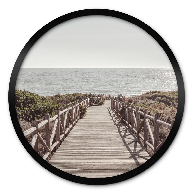 Poster Steg zum Strand - 1X Studio - Rund 