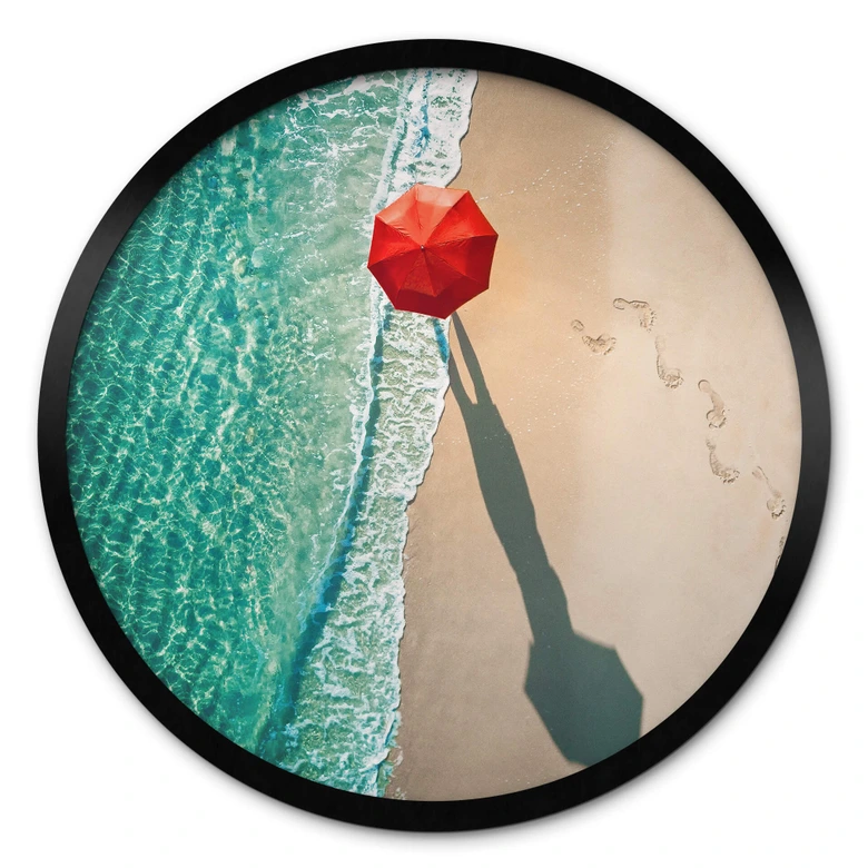 Poster Ambra - Längs havet - Rund 