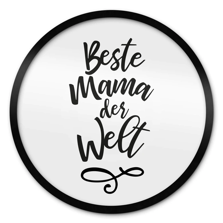 Poster Beste Mama der Welt - Rund 