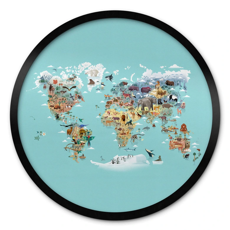 Poster Mappa del mondo - Braun 