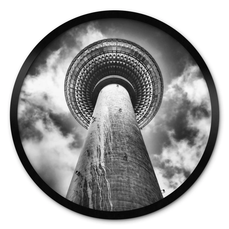 Poster Fernsehturm Berlin - Stadtposter Rund - Brown 